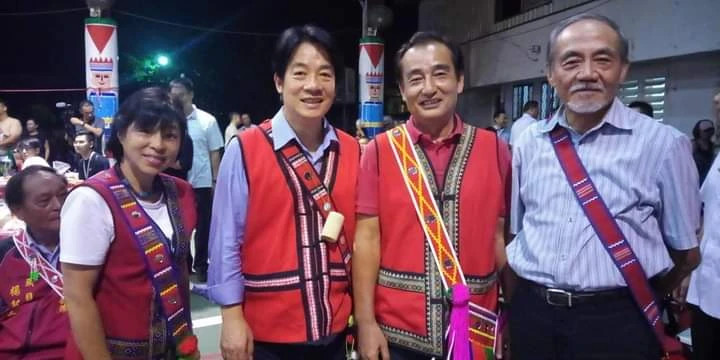 台湾頼清徳総統と共に 豊年祭にて