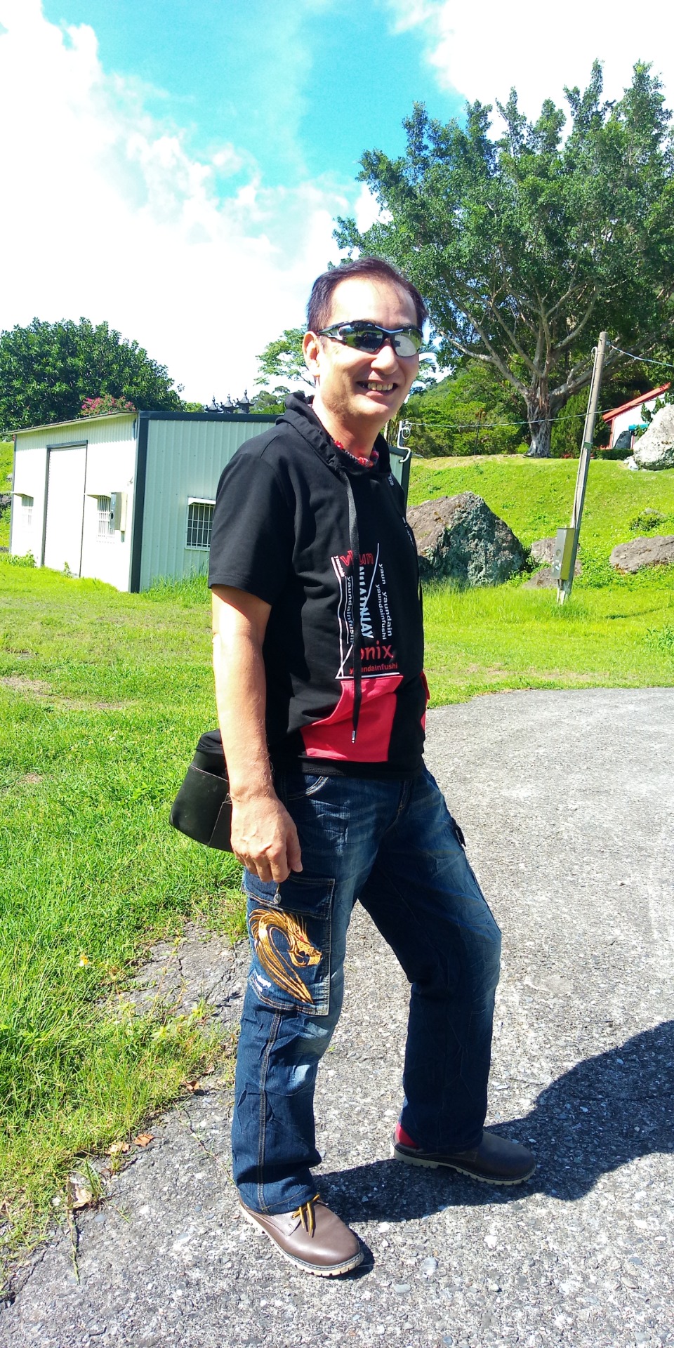 台湾の番組ロケ休憩中